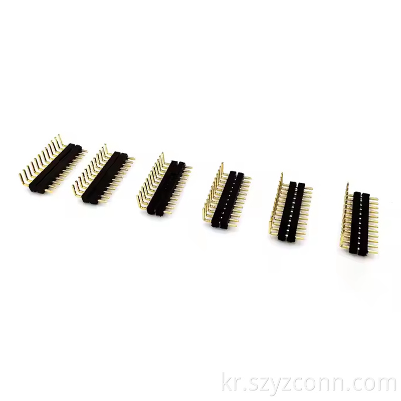 1.0mm 피치 핀 헤더 직각 이중 접점 H1.01.5mm 12P-150P (4) 1.0mm Pitch Pin Header Right Angle Double Contact H1.01.5mm 12P-150P (4)